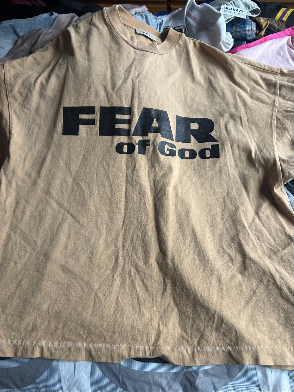 Fear of God Beige Graphic Tee